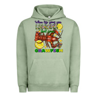 Pigment Oil Green When life gives you lemons boil some crawfish Urban Hoodie - FaDigitalArtStudio