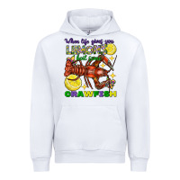 White When life gives you lemons boil some crawfish Urban Hoodie - FaDigitalArtStudio