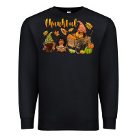 Black Thankful afro gnome Premium Sweatshirt - NancyCooperArtShop