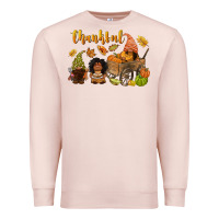Pale Pink Thankful afro gnome Premium Sweatshirt - NancyCooperArtShop