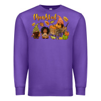Purple Thankful afro gnome Premium Sweatshirt - NancyCooperArtShop