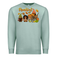 Seafoam Thankful afro gnome Premium Sweatshirt - NancyCooperArtShop