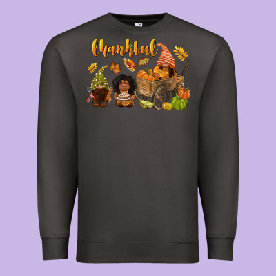 Thankful Afro Gnome Premium Sweatshirt Designed By Nancycooperartshop