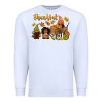 White Thankful afro gnome Premium Sweatshirt - NancyCooperArtShop