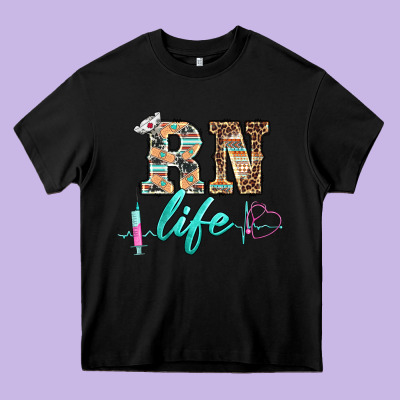 Western Nurse Rn  Life Heavy Core Tee Designed By Barkaloodesign