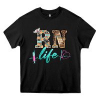 Black western nurse rn  life Heavy Core Tee - BarkalooDesign