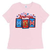 Bubblegum Pink American mom Ladies Tee - Neo Western