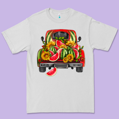 Watermelon And Truck Premium Tee Designed By Hra Design Shop