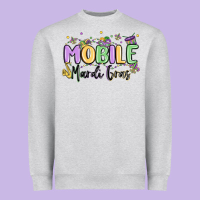 Mobile Mardi Gras Heavyweight Sweatshirt Designed By Maliassmallbusiness