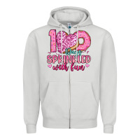 Dove Grey 100 days sprinkled with fun Zipper Hoodie - Artiststas
