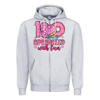 Heather Grey 100 days sprinkled with fun Zipper Hoodie - Artiststas