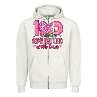 Oatmeal Heather 100 days sprinkled with fun Zipper Hoodie - Artiststas