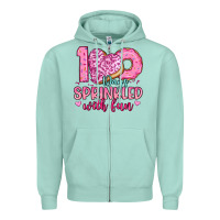 Seafoam 100 days sprinkled with fun Zipper Hoodie - Artiststas