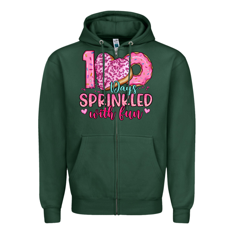 100 Days Sprinkled With Fun Zipper Hoodie by Artiststas | Teevron