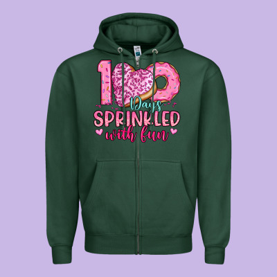 100 Days Sprinkled With Fun Zipper Hoodie Designed By Artiststas