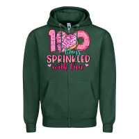 Sports Green 100 days sprinkled with fun Zipper Hoodie - Artiststas