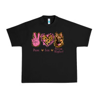 Black Peace Love German Shepherd Urban Heavy Tee - Jasminsmagicworld