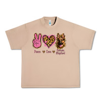 Burro Peace Love German Shepherd Urban Heavy Tee - Jasminsmagicworld