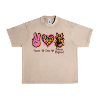 French Oak Peace Love German Shepherd Urban Heavy Tee - Jasminsmagicworld