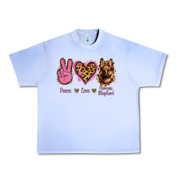 Grape Ice Peace Love German Shepherd Urban Heavy Tee - Jasminsmagicworld