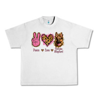 Lunar Rock Peace Love German Shepherd Urban Heavy Tee - Jasminsmagicworld