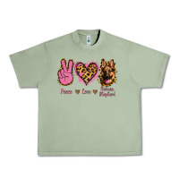 Oil Green Peace Love German Shepherd Urban Heavy Tee - Jasminsmagicworld