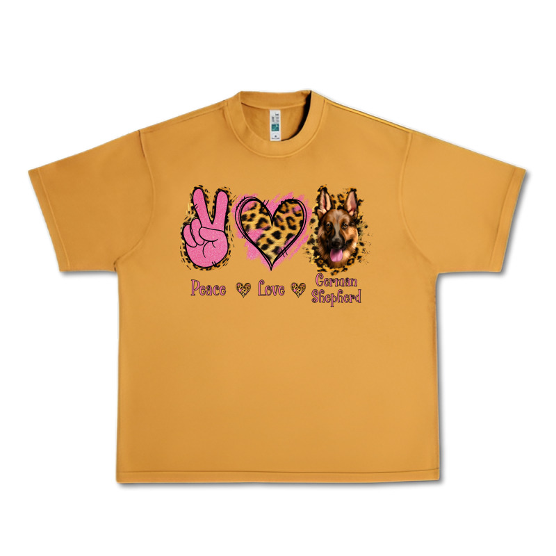 Peace Love German Shepherd Urban Heavy Tee by Jasminsmagicworld | Teevron