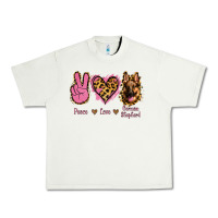 Pistachio Peace Love German Shepherd Urban Heavy Tee - Jasminsmagicworld