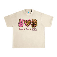 Sandshell Peace Love German Shepherd Urban Heavy Tee - Jasminsmagicworld