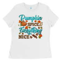 White pumpkin spice everything nice Ladies Tee - HRA Design Shop