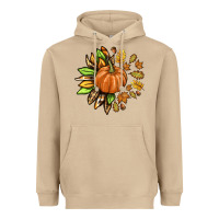 Mushroom Fall Sunflower with Pumpkin Heavyweight Hoodie - texasbilliewilder