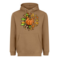 Toasted Coconut Fall Sunflower with Pumpkin Heavyweight Hoodie - texasbilliewilder