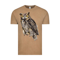 Vintage Coffee Great Horned Owl Vintage Tee - LillyAllenDesigns
