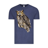 Vintage Denim Great Horned Owl Vintage Tee - LillyAllenDesigns