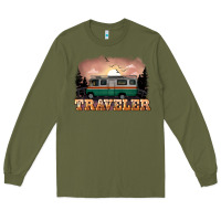 Army Green traveler Long Sleeve Tee - NancyCooperArtShop