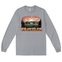 Heather Grey traveler Long Sleeve Tee - NancyCooperArtShop