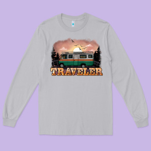 Traveler Long Sleeve Tee Designed By Nancycooperartshop