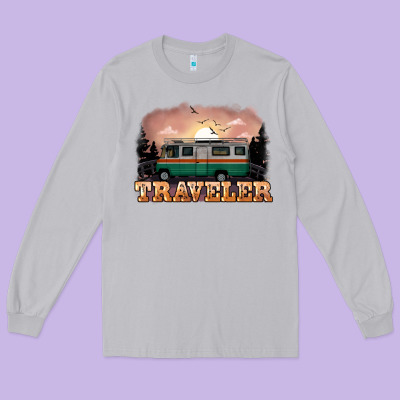 Traveler Long Sleeve Tee Designed By Nancycooperartshop