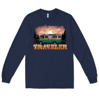 Navy traveler Long Sleeve Tee - NancyCooperArtShop