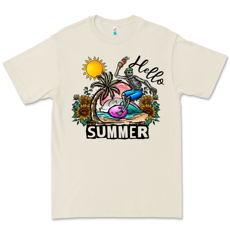 Hello Summer Premium Tee by CowhideDigitalArt | Teevron