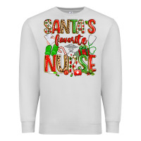 Dove Grey santa's favorite nurse Premium Sweatshirt - texasbilliewilder