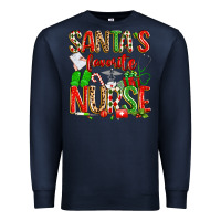 Navy santa's favorite nurse Premium Sweatshirt - texasbilliewilder
