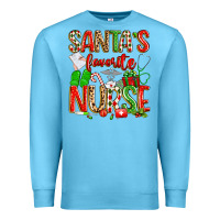 Ocean Blue santa's favorite nurse Premium Sweatshirt - texasbilliewilder