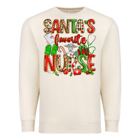Sandshell santa's favorite nurse Premium Sweatshirt - texasbilliewilder