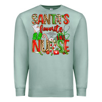Seafoam santa's favorite nurse Premium Sweatshirt - texasbilliewilder