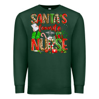 Sports Green santa's favorite nurse Premium Sweatshirt - texasbilliewilder