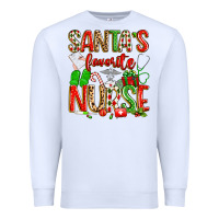 White santa's favorite nurse Premium Sweatshirt - texasbilliewilder