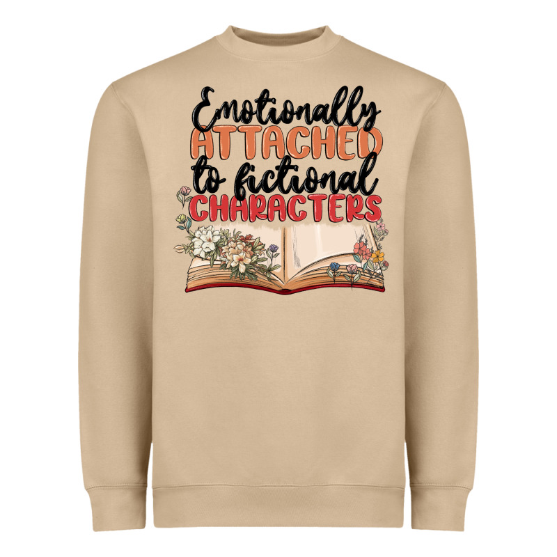 Emotionally Attached To Fictional Characters Heavyweight Sweatshirt by MaliasSmallBusiness | Teevron
