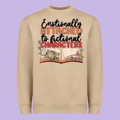 Emotionally Attached To Fictional Characters Heavyweight Sweatshirt Designed By Maliassmallbusiness