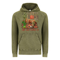 Vintage Olive aintgoin down til the sun comes up desert Vintage Hoodie - NancyCooperArtShop